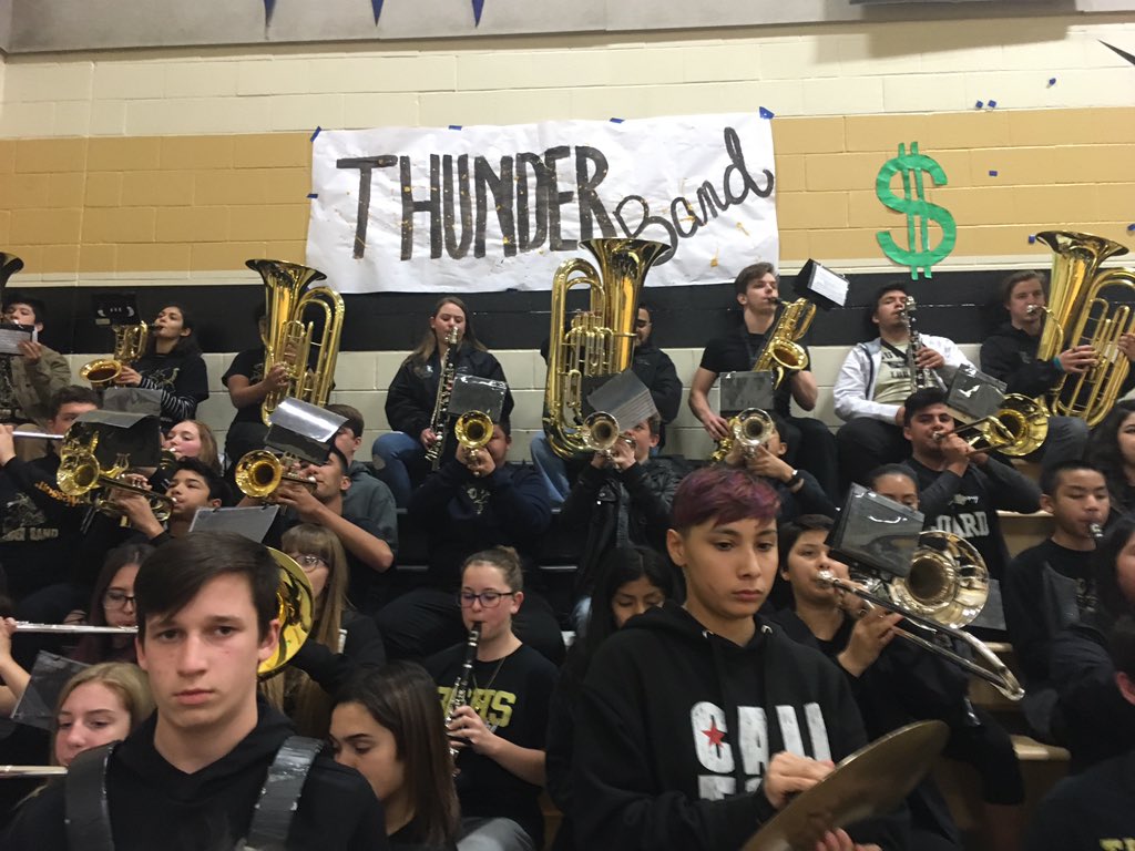 Great Job Thunder Band at the Home Basketball Game tonight!  Goooooooooooooo Thunder!  The Thunder Band: