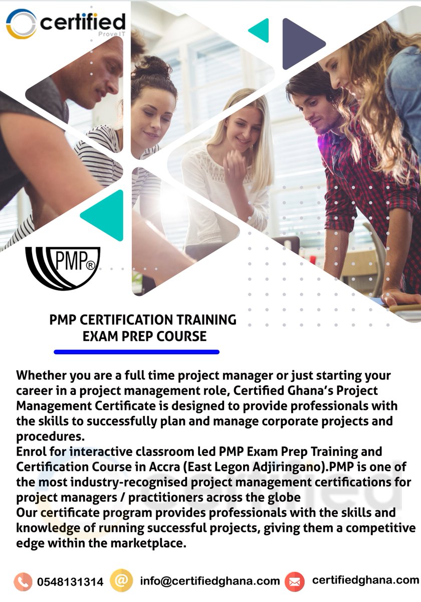 itilghana's tweet photo. PMP Certification Training Exam PREP Course Training in Ghana at certifiedghana.
See more visit: https://t.co/jzR1sveHym
#PMP #PREP #certifiedghana #Ghana https://t.co/2ztayJG6CT