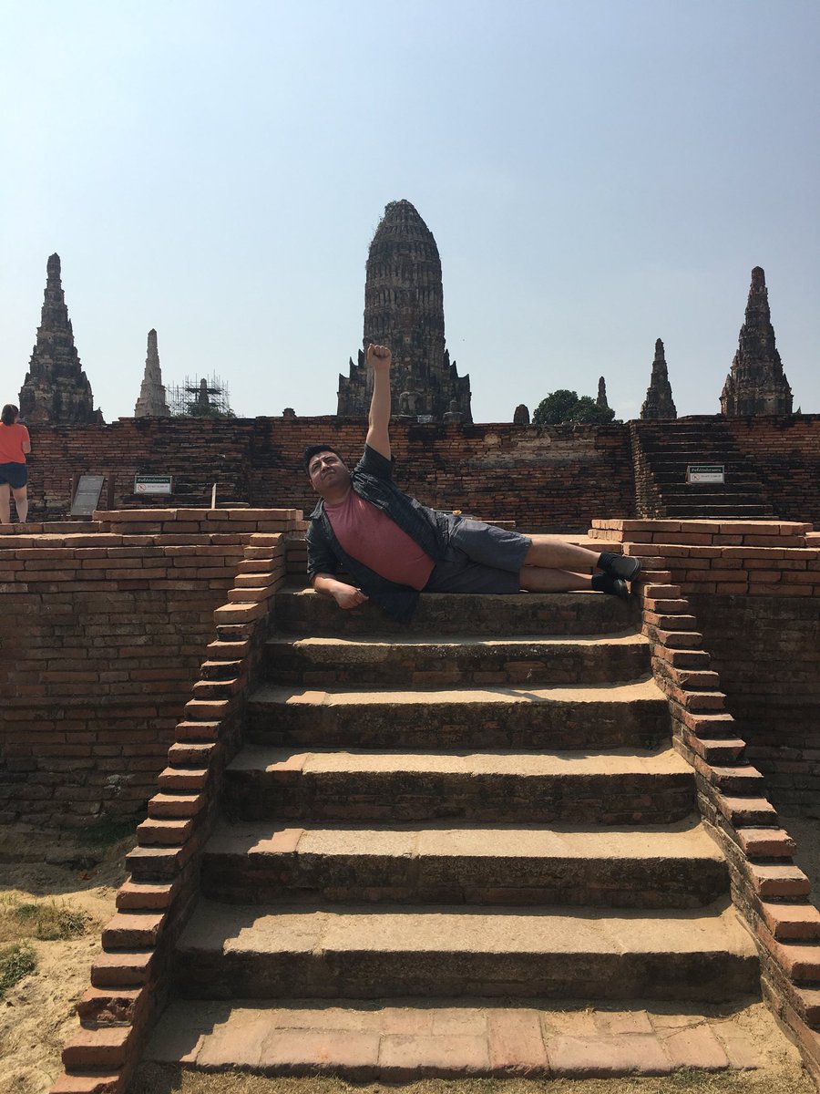 hmjavio's tweet photo. Just feeling #Tranquilo here in #Thailand at the #WatChai Temple channeling #ElIdolo it is after all the #YearOfTranquilo @AndradeCienWWE @Zelina_VegaWWE https://t.co/C9WWE9ho3R