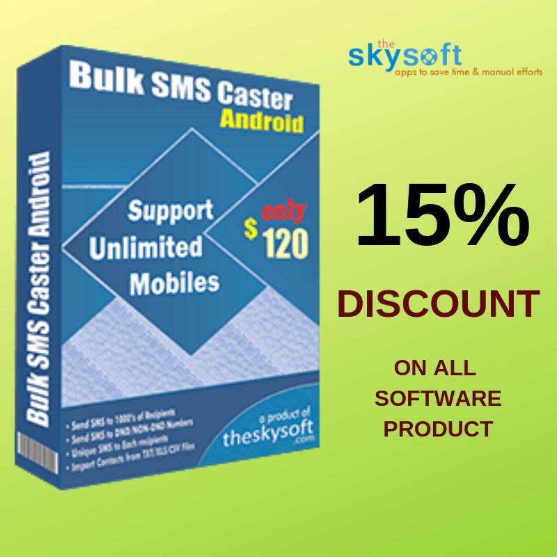 theskysoft1's tweet image. Now Send unlimited sms to group with Bulk SMS Caster Android. Buy with 15% Discount.
 #bulkemailsender #bulkemailsoftware
 theskysoft.com/bulk-sms-caste…