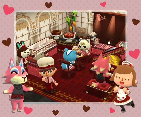 どうぶつの森 ポケットキャンプ ステキなお店でヒ ピアノの生演奏をききながらたべるスイーツは ひとあじちがいそうでヒね ポケ森 もようがえのススメ T Co Eaiowfiqof Twitter