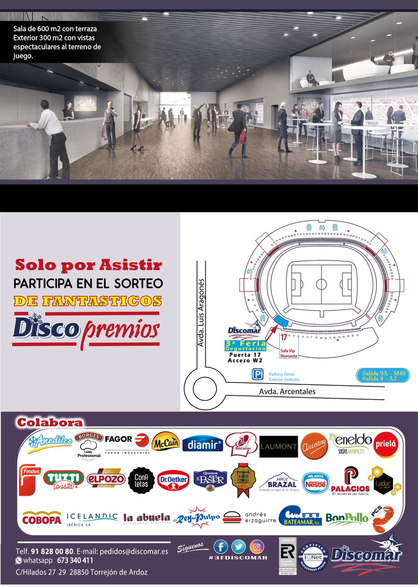 Discomar_'s tweet photo. No te quedes sin tu entrada gratuita y solicítala a través de Facebook, Twitter, Instagram, correo electrónico (discomar@discomar.es), en el teléfono 91 828 00 80 o a tu comercial. #hosteleria #restauracion #restaurantesmadrid #alimentacion #3FDISCOMAR https://t.co/UtqrW0xs65