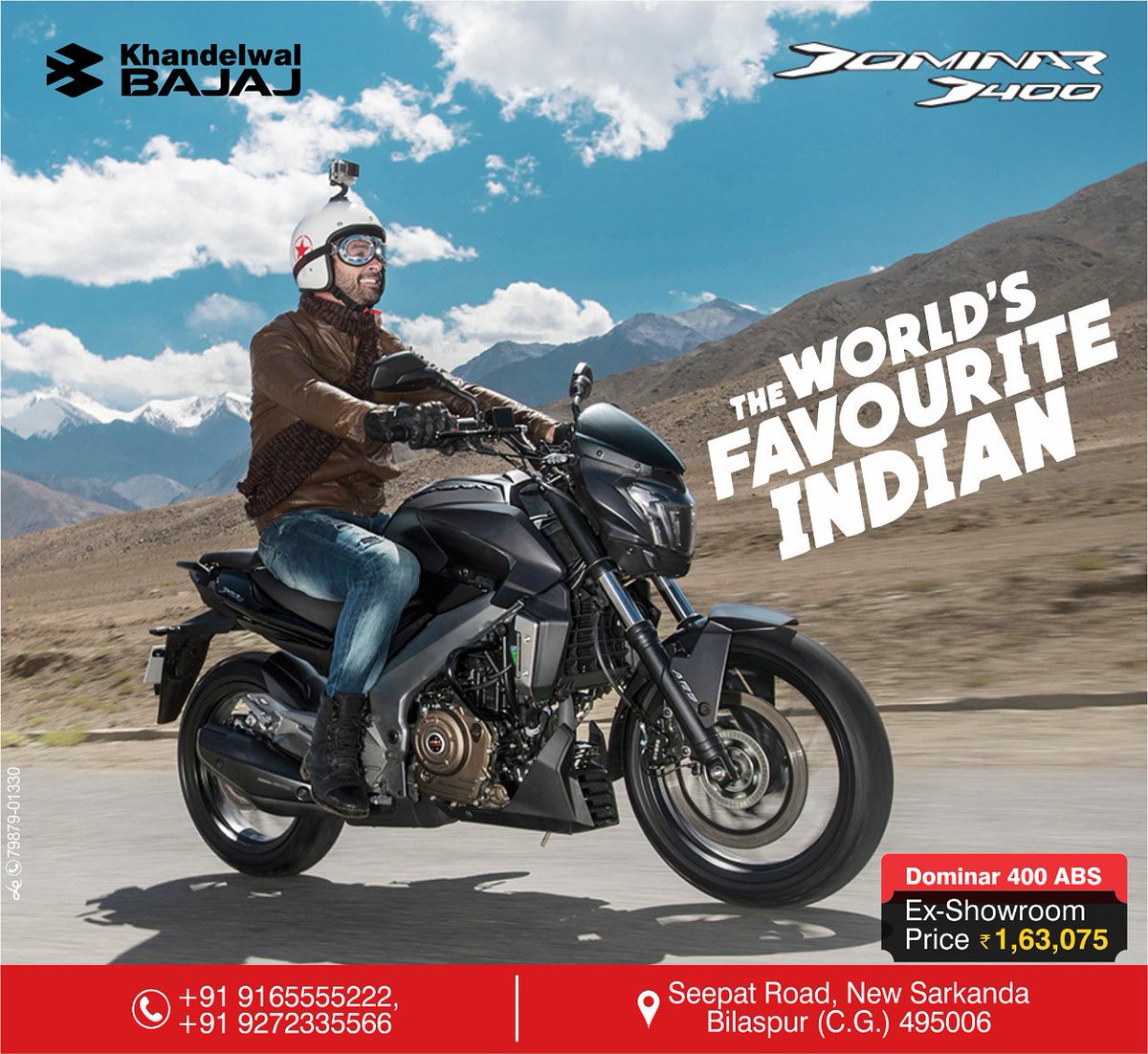KhandelwalBajaj's tweet photo. #BajajDominor400 geared up and #designed to #dominate..
#BajajDominor redefines you riding #experinece with #modern #motocycling #technology and #performance..
Go #Hyperriding with #Dominor400
#Visit- https://t.co/DUFK7C2Mxh
#ContactUs- 9165555222, 9272335566. https://t.co/Q45JUWjCB4