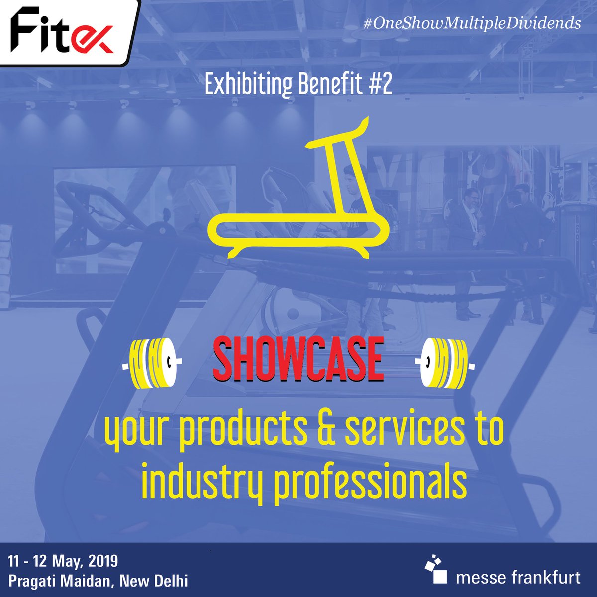 Fitexindia's tweet photo. #FitexIndia2019 attracts all stakeholders of #BusinessofFitness in the country. 

It's the largest platform to showcase your brand of fitness to  fitness community.

Check all exhibiting benefits &amp; inquire: https://t.co/palbxBXxAA

#MesseFrankfurt #MesseFrankfurtIndia https://t.co/ciUI4WZYJi