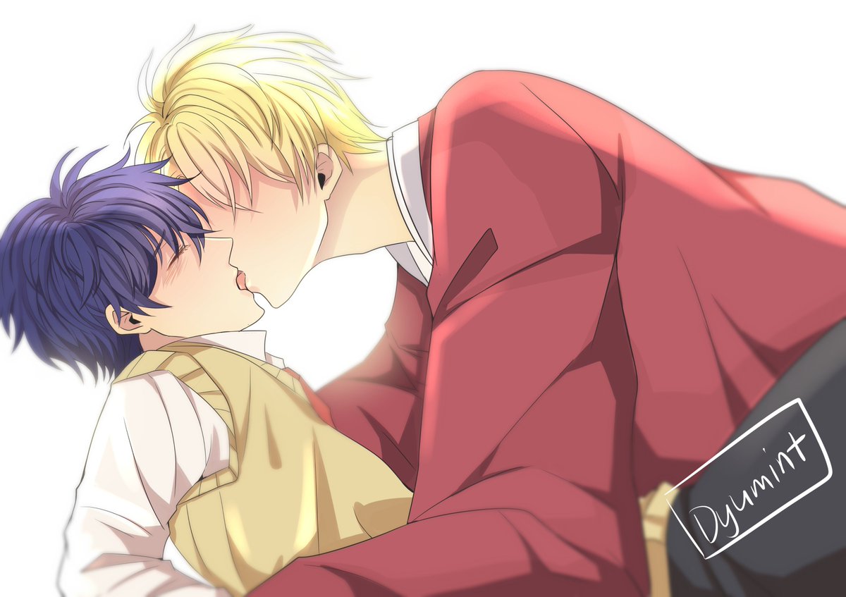 Abeno and Ashiya, from the fanbook [Fukigen na Mononokean] : r/wholesomeyaoi