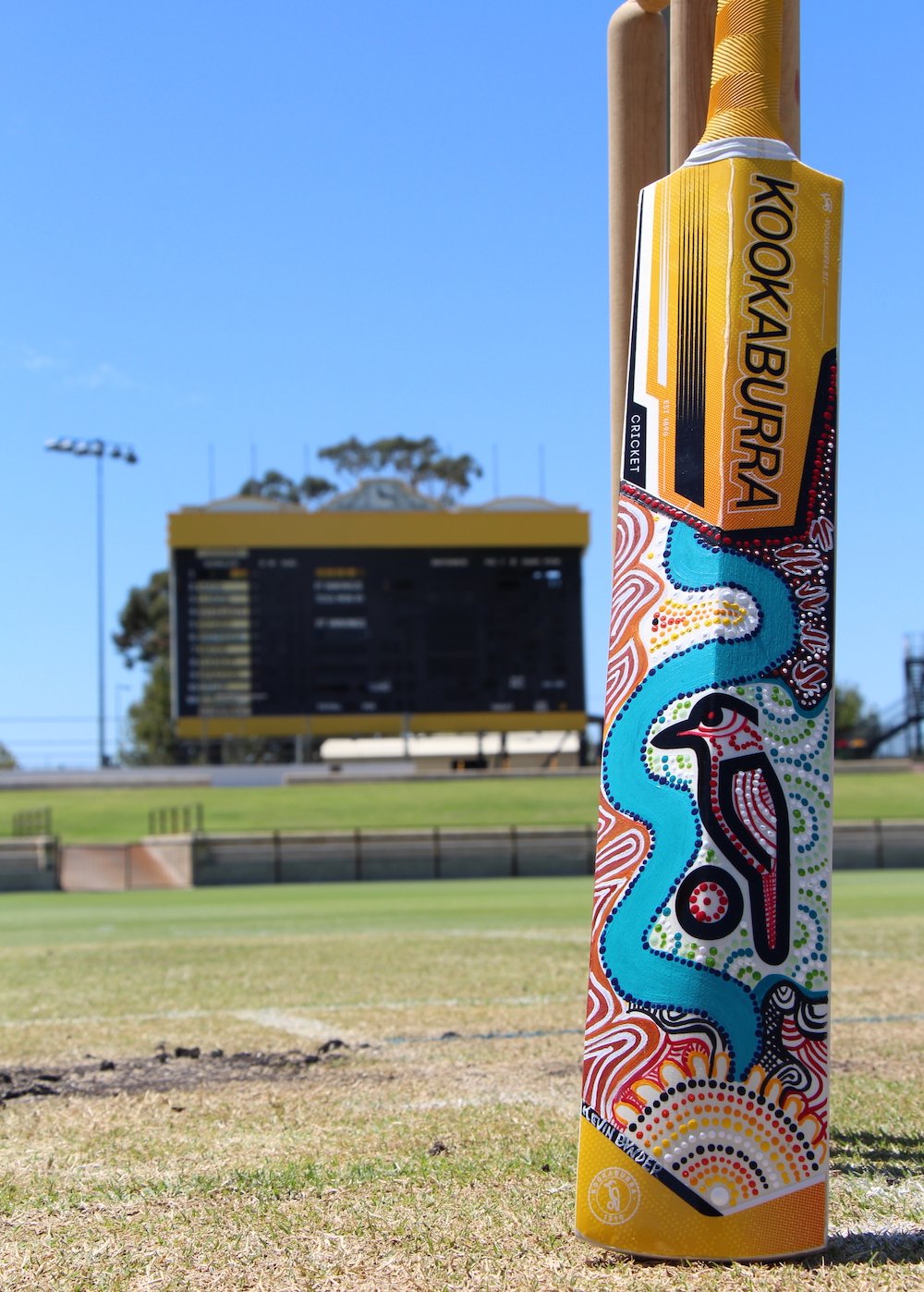 Perth Scorchers on X: Skipper Mitch with WA artist Kevin Bynder who  designed the unique Indigenous playing shirts and the bat representing our  club's ethos 'Inspiring the confidence to dream big' 💪 #