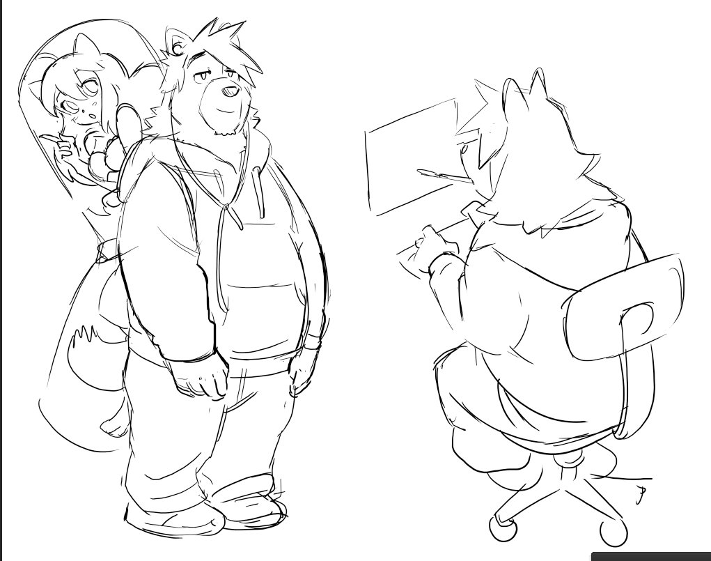 Saltypoundcake's tweet photo. Haven't drawn Goro's siblings in awhile, just sketching em out https://t.co/R1fnqS79uN