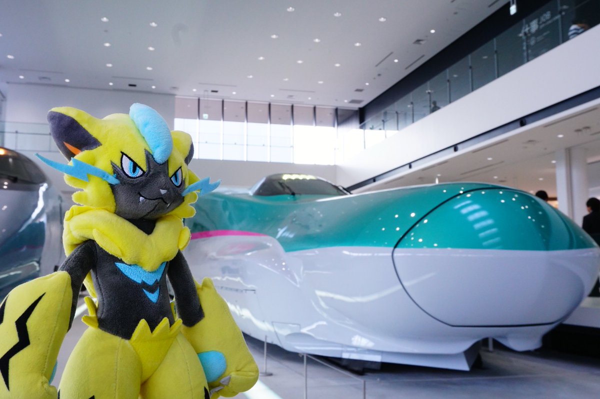 ケロくろー على تويتر 新幹線づくし 東北新幹線e5系に400系 どっちもかっこいいね ゼラオラ アシマリ ポケモン ぬい撮り 鉄道博物館