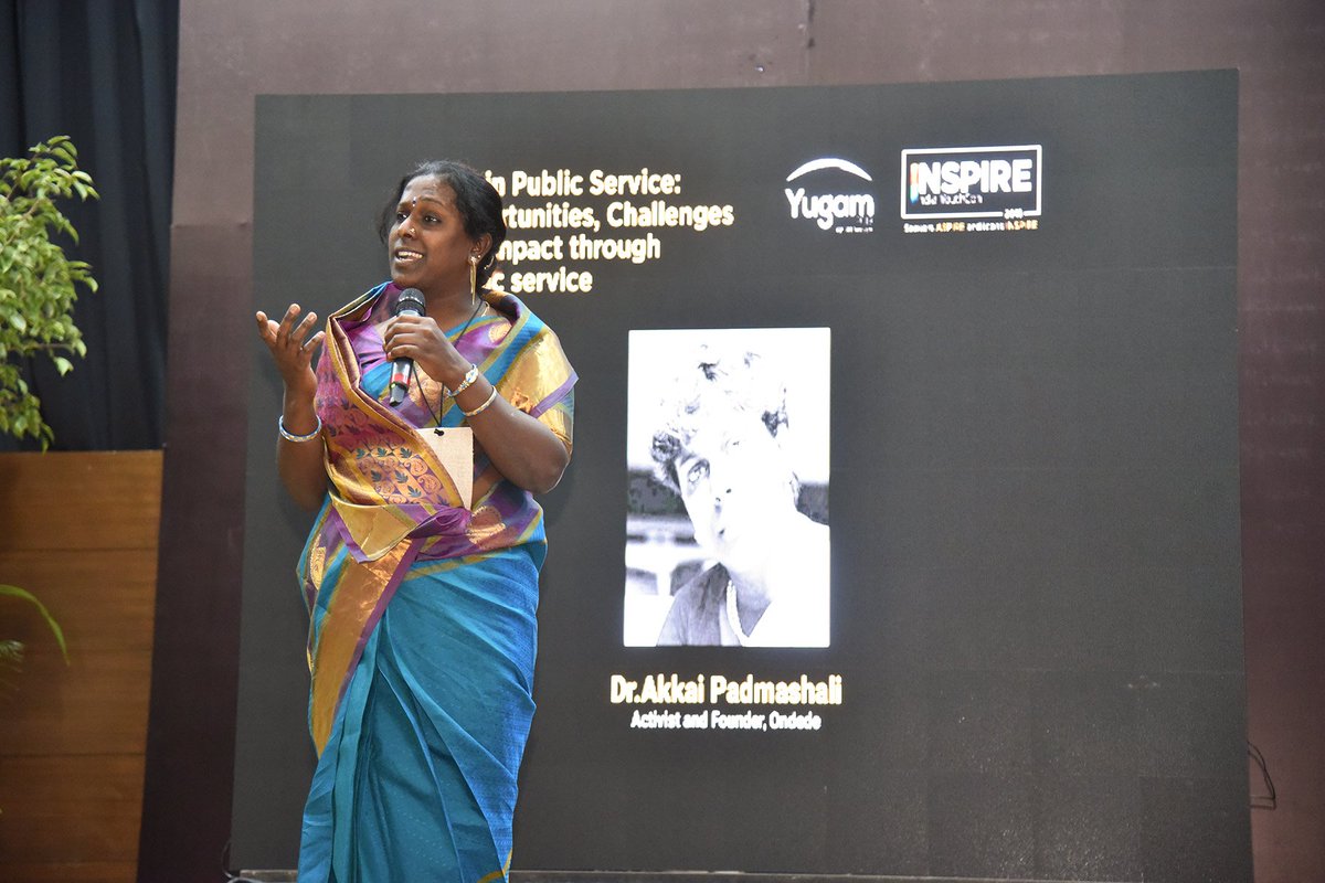 kumaraguruyugam's tweet image. “We cannot belong to one gender, one community or one nation to work on justice. Believe in the constitution of humanity and justice rather than praising on religions”, – Dr. @akkaitg  on Life in Public Service
#IIYC #yugam2019