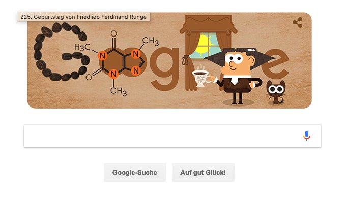 raffisweb's tweet photo. Google feiert heute die Entdeckung des #Koffeins! Darauf einen Espresso: ☕️https://t.co/6NU61B9fAE #Kaffeliebe https://t.co/qB6SQCpzXO