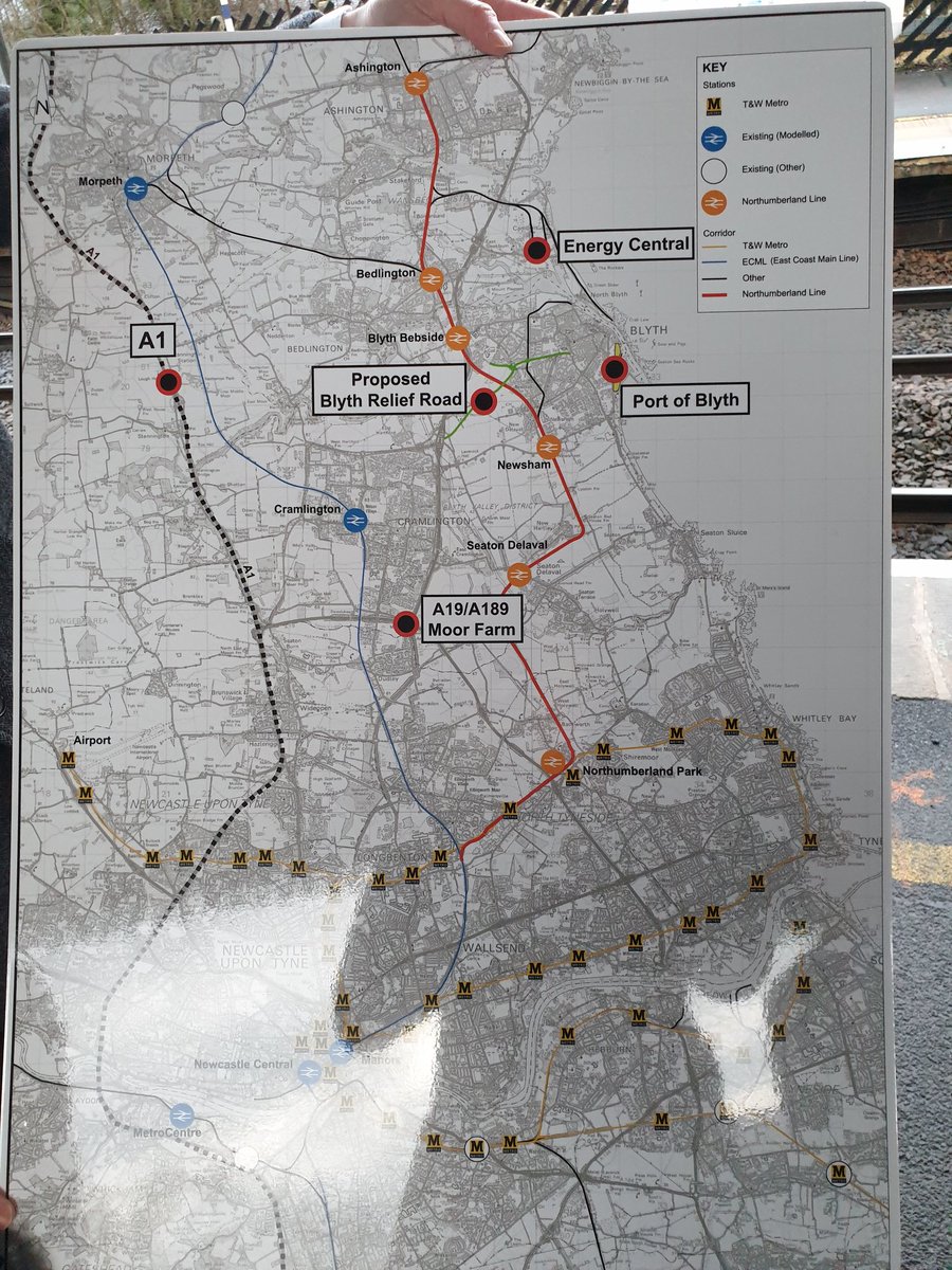 He's taking a trip on a special train to #Bedlington and #Newsham to see some of the route, which could see services running by 2022 if all goes to plan.