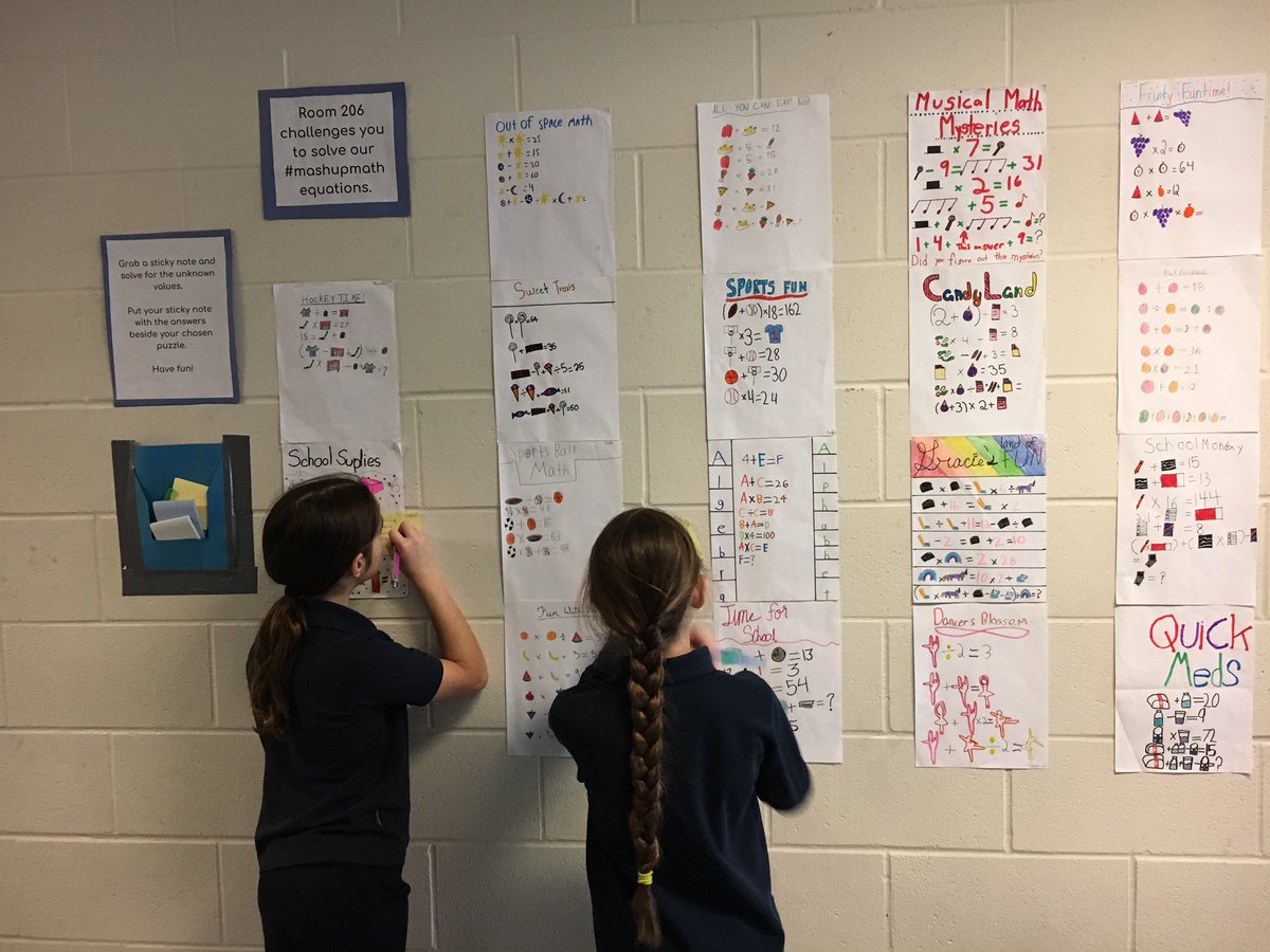 genevieve_butt's tweet image. Inspired by @mashupmath we created our own #room206 equations for @STCBurlington students to solve. #hcdsbmath @mickleja @HCDSB