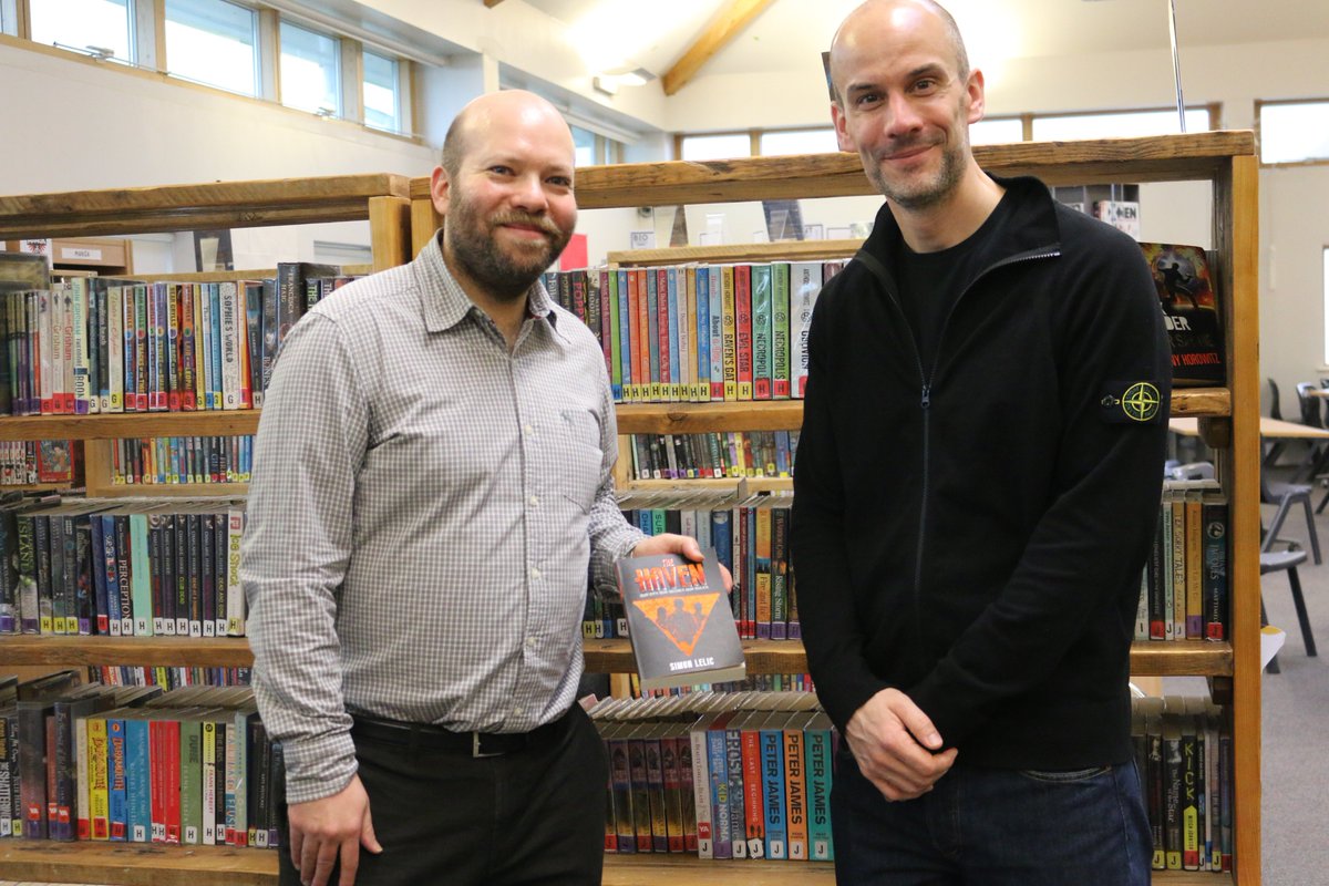 VarndeanBooks's tweet image. Here are a couple more photos from this morning&apos;s author visit by @Simon_Lelic for his new book #TheHaven @booknookhove @HachetteKids @VarndeanSchool