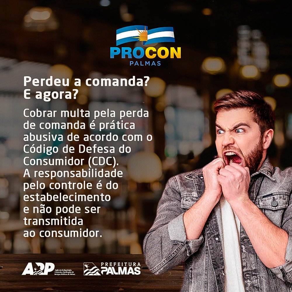 cidadepalmas's tweet photo. E aí consumidor, está atento aos seus direitos?
Você sabia que os estabelecimentos não podem cobrar pela perda da comanda? De acordo com CDC, essa é uma prática abusiva. Fique atento aos seus direitos e tenha um rolê tranquilo e sem constrangimentos! 😉✌ #ProconOrienta https://t.co/k3FsGeHzCD