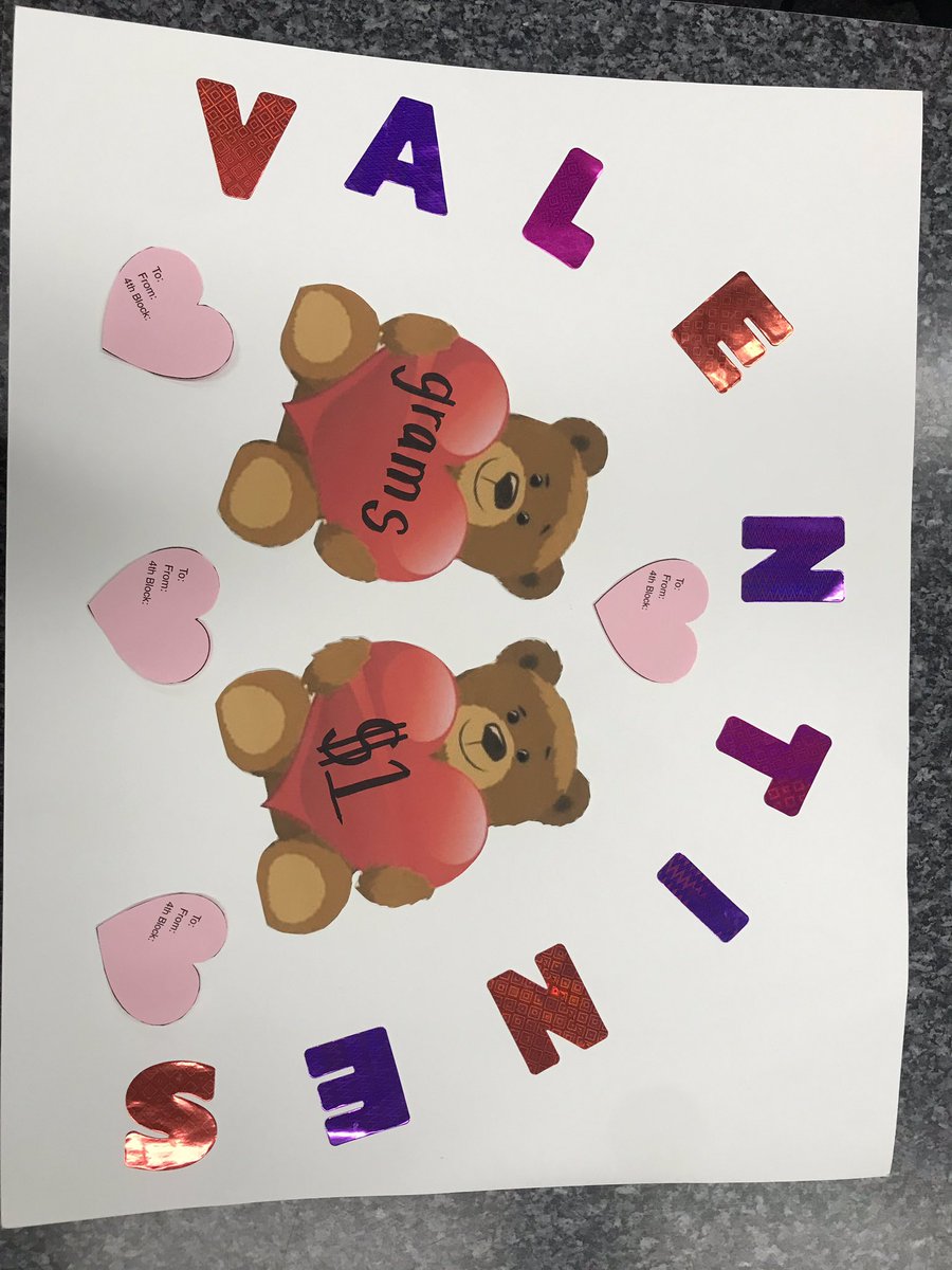 FcclaBett's tweet photo. Don’t forget to pick up your valentine’s gram before school or during lunch! $1 #bettpride https://t.co/iJk3WvOoQQ