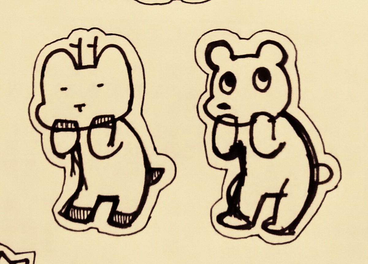 今のところ不備の連絡はないのでたぶんグッズが出ます！これはレシートの裏に描いた下書き 