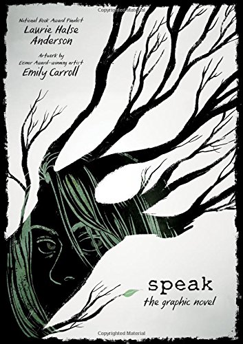 HippieCurator's tweet photo. Speak @halseanderson @emilyterrible captures the pain & shame of rape--shining light in the darkest corners. The art reinforces the sense of isolation & fear that is so well crafted in the original text. Worth every minute. #yalit #yalitchat #JMSreads #reviewoftheday https://t.co/dHKMjSgV9N