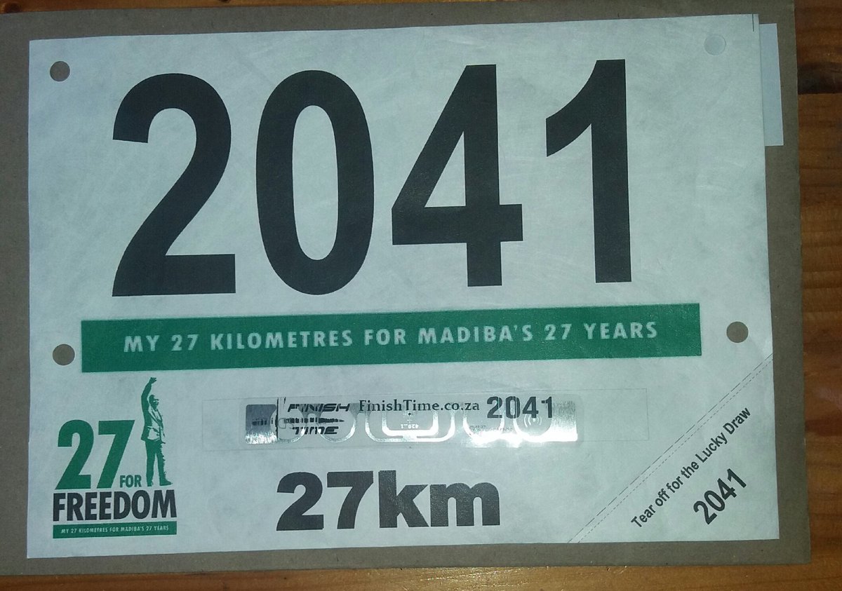 TitaMcunukelwa's tweet photo. tomorrow I'll be doing my 27km for the 27years Madiba spent in jail ✊

#27ForFreedom
#27ForMandela
#FreedomRace
#Paarl
#Running https://t.co/zVgKvcnsXC