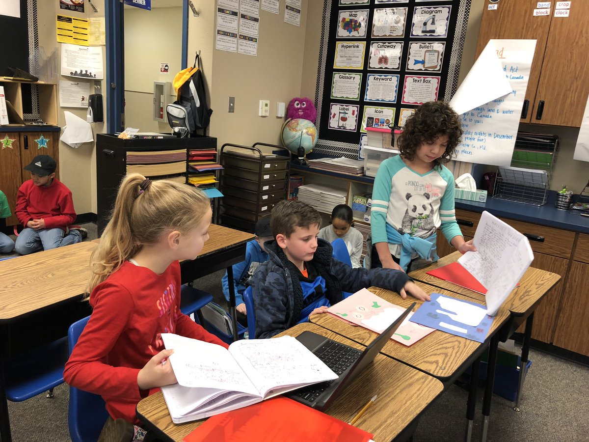 PatMcKee1's tweet photo. #hasletishome @HasletElem @TCRWP #whateveritakes  third graders mentoring second graders on the 100th day of school. https://t.co/KUKfAUP48R