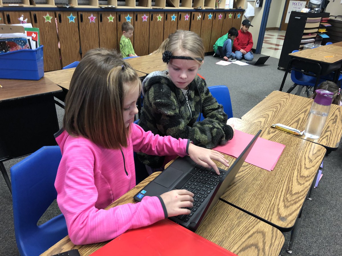 PatMcKee1's tweet photo. #hasletishome @HasletElem @TCRWP #whateveritakes  third graders mentoring second graders on the 100th day of school. https://t.co/KUKfAUP48R