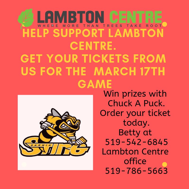 Join us for the last home game and win some prizes. Get your tickets from #Lambton <a href="/lambtoncentre/">Lambton Centre</a>