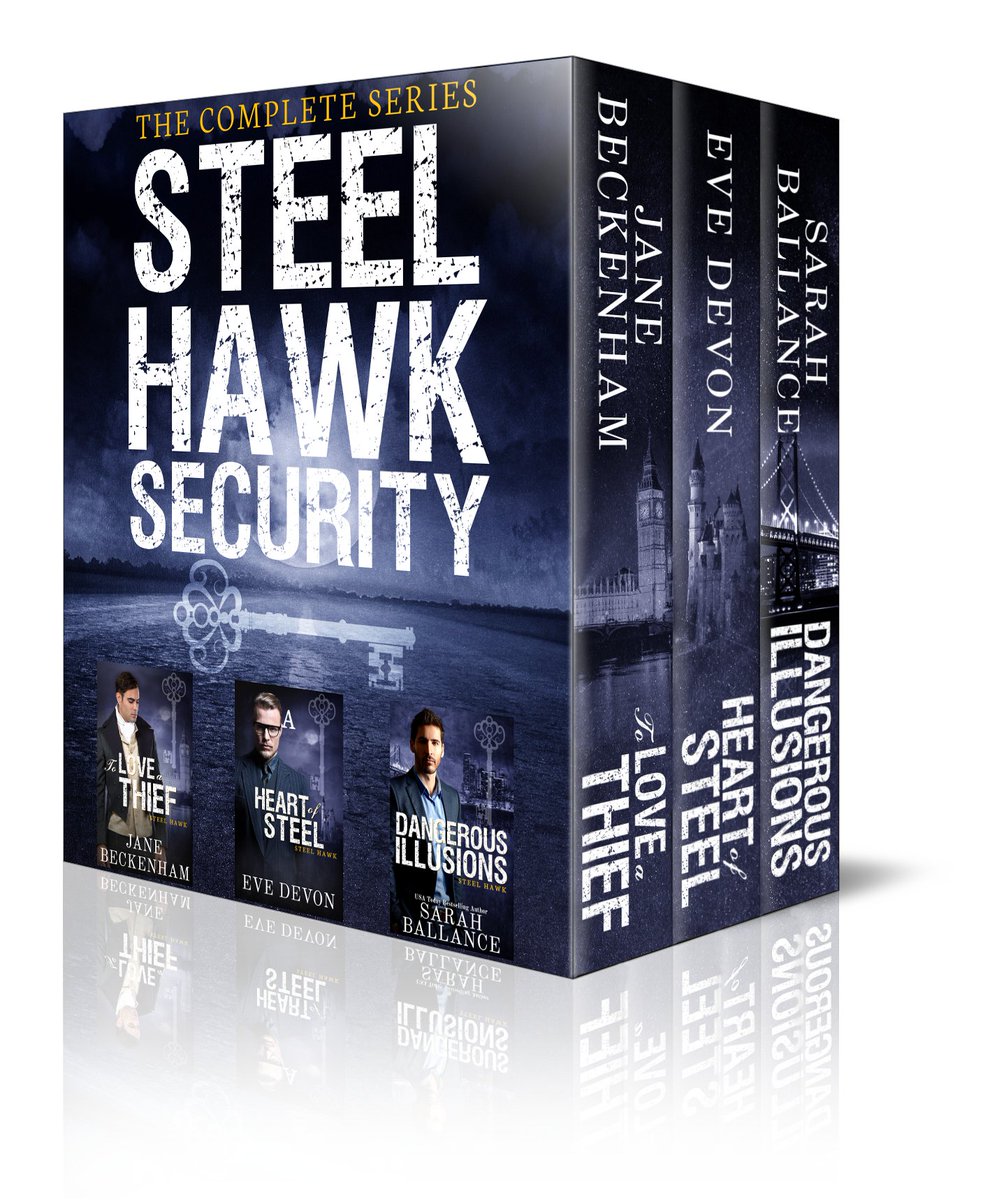 #FridayReads 1yr ago today, <a href="/JaneBeckenham/">Jane Beckenham</a> <a href="/SarahBallance/">Sarah Ballance</a> and I got to release this box-set beauty &amp; it's still ONLY 1.99! 
"Mystery, technology and steamy romance all interact in this fast-paced contemporary #RomanticSuspense" 
🇬🇧🇺🇸🇦🇺smarturl.it/SteeHawkSecuri…