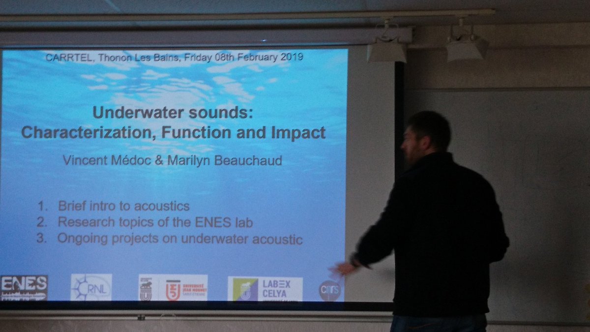 <a href="/UmrCarrtel/">UmrCarrtel</a> @Inra_France <a href="/Univ_Savoie/">UnivSavoieMontBlanc</a>. #conférence à l #inra #Thonon : 'la caractérisation, la fonction, et l impact des signaux acoustiques en milieu aquatique' par Vincent Médoc et Marylin Beauchaud #enes