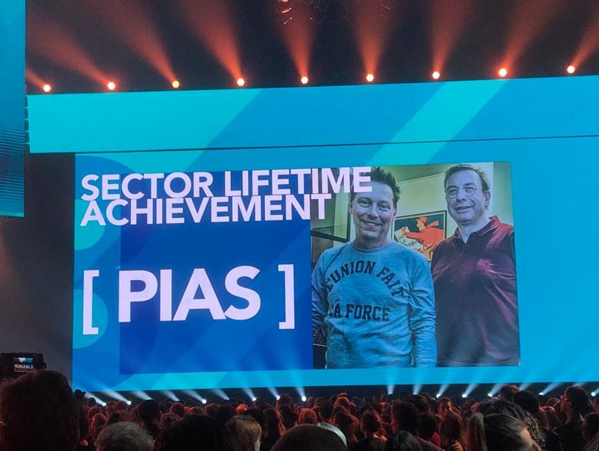 piasbelgium's tweet photo. So proud of all our nominees for this year's @mias_awards and shout out to @bazart_band who won Best Band. Winning the Sector Lifetime Achievement Award with [PIAS] is a nice extra too 🏆 #demias #mias2018 https://t.co/dKfR3JYypP