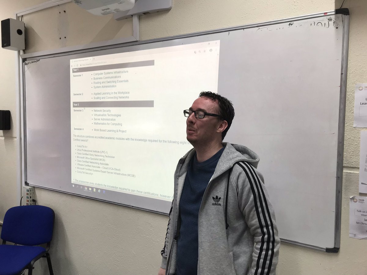 TomNolan_'s tweet image. huge thanks to @TUDublin_BN student @IanCis6409 for coming back to @vtosnavan since he studied there 3 years ago. Ian has completed #LearnandWork. Also has #VMware and #CCNA certs and now is employed in the data centre industry #welldoneian  #FE2HE #progression @MarkKeyes69