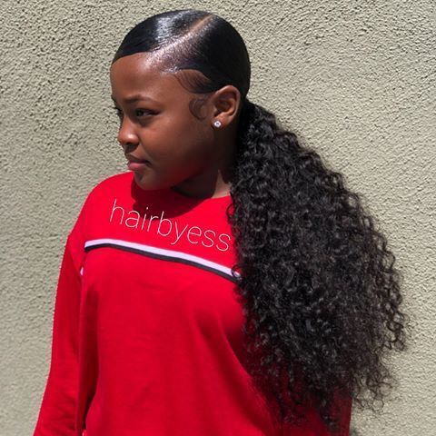 Side Part Ponytail Hairstyles