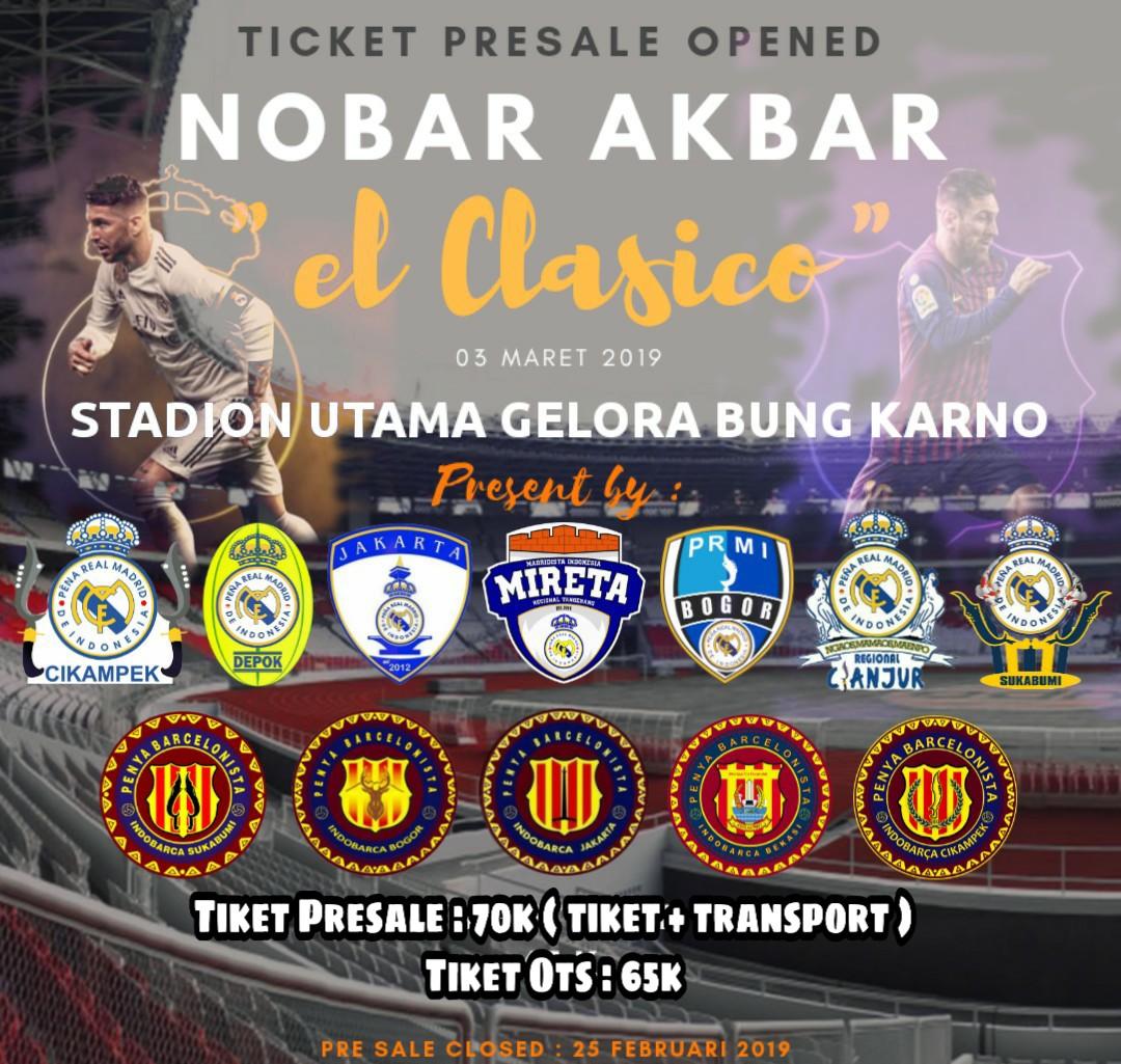 NOMAD AKBAR
PRMI SE-JABODETABEK FEATURING DENGAN <a href="/PenyaIndoBarca/">PB INDOBARÇA</a> 

Di Stadion Utama Glora Bung Karno (SU. GBK), 3 Maret 2019.

Dapatkan tiket nya,
Pre Sale ditutup 25 February 2019.

Untuk Daerah BOGOR Raya
Pak Hj. Acong +62 822 6024 9709
Pak Ridwan +62 895 2077 3375