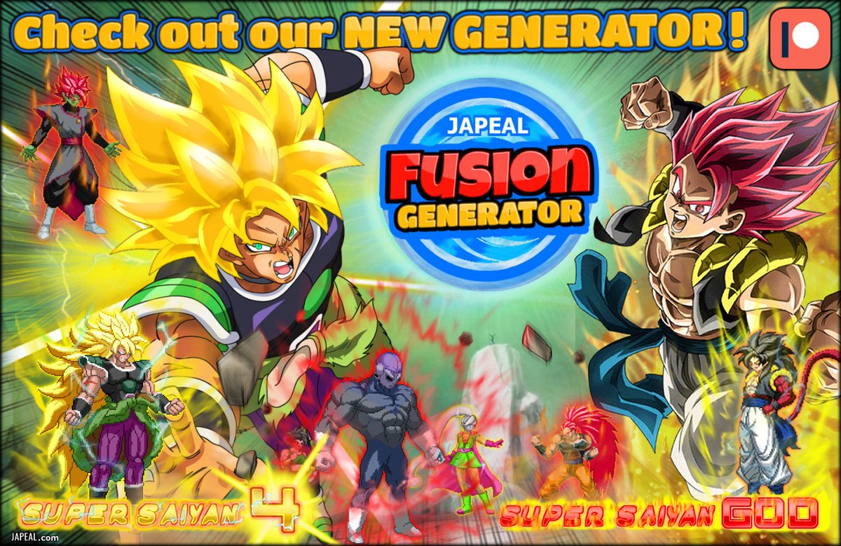 DBZ Fusion Generator on Twitter: "NEW Fusion Generator! - *HUGE UPDATE* (+SSJ3 +SSJGod +SSJ4 +Over 20 New Characters +Backgrounds +Colors &amp; Textures...) https://t.co/auNdTAaxvP #dbfusion #DragonBallSuperBroly # Fusion #DBS https://t.co