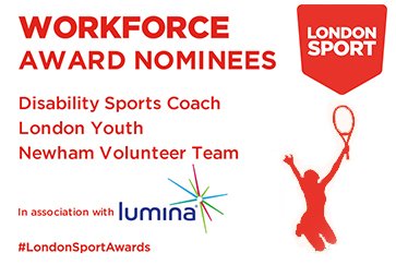 The shortlist for the @LondonSport Workforce Award has been announced! Take a look at our latest blog post on the three deserving nominees @DSC_13, @activeNewham and @LondonYouth! - bit.ly/2t90jgP #LondonSportAwards