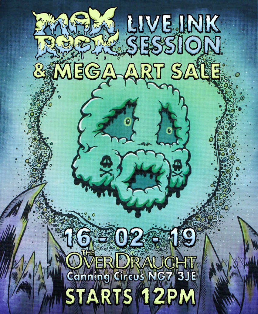 Live ink drawing, tasty ales from all over the world and this lovely green fella on prints and the original painting. Drop by The OverDraught and have a gander!  

#art #illustration #poster #ink #sale #event #Nottingham #TheOverDraught #dark #surreal #live #totally #brewed