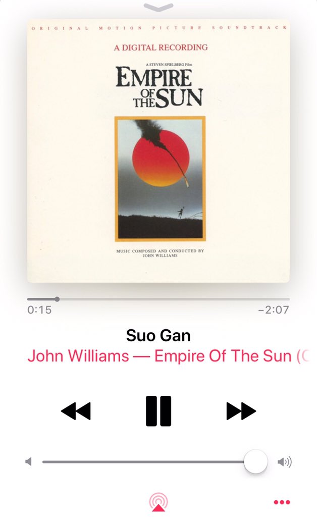 Listening to this magnificent John Williams score on my journey.  Happy 87th Birthday, Maestro! 