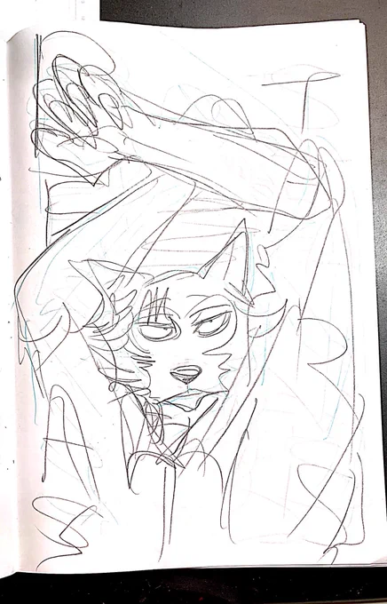 BEASTARS 12巻カバーのラフ 