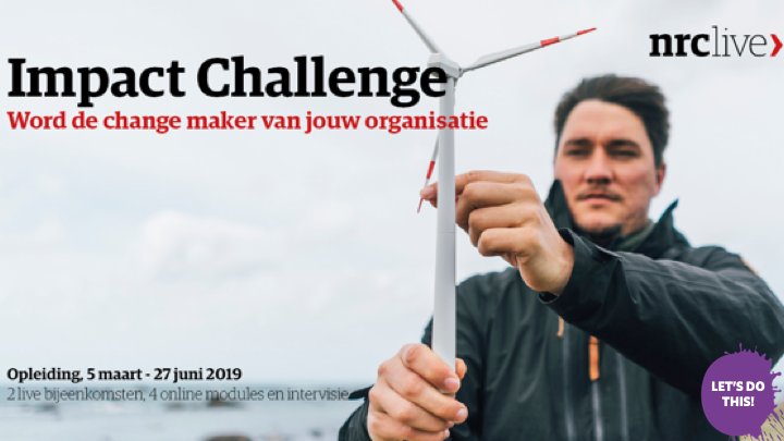 The @NRCLive #ImpactChallenge will start on March 5! We are partner of the program and will facilitate different parts of the challenge, specially designed for futuremakers. Want to join? Please visit outside-inc.nl/news/nrc-impac… for more info!