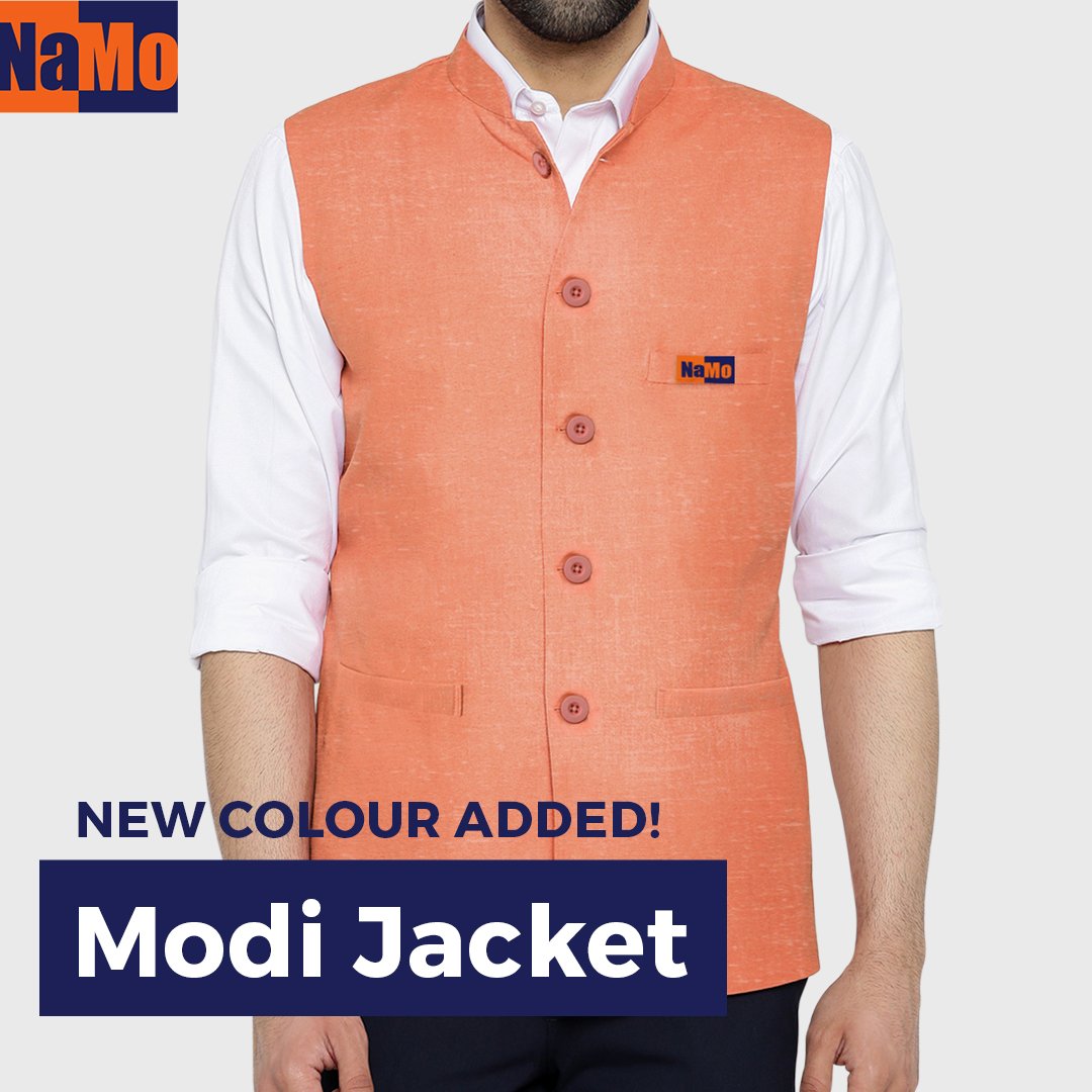 orange colour modi jacket