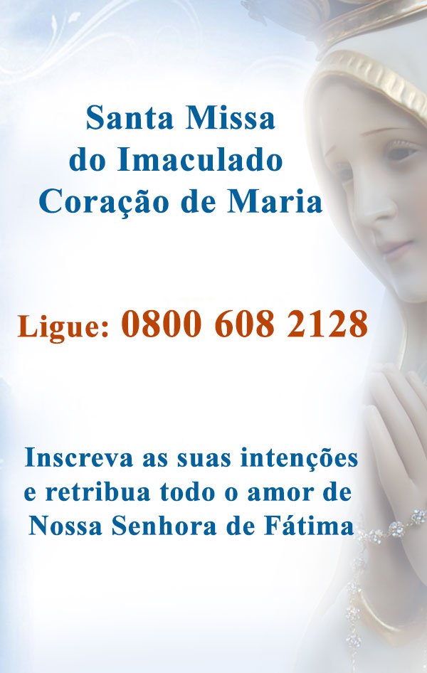 Ligue para 0800-608-2128 e deixe seus pedidos na Santa Missa de Nossa Senhora!

Você poderá incluir quantas pessoas quiser e não terá nenhum tipo de custo por isso.

Eu já inclui os meus pedidos e você? Esperamos a sua ligação ;)

#Fátima #VirgemMaria #SantaMissa #Missa #MãeSanta