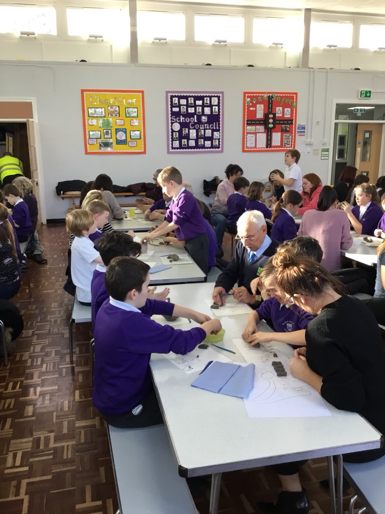 poultonlancelyn's tweet photo. Thank you to all parents who were able to come in and help us with our lambanana workshop yesterday. We hope you enjoyed getting messy with clay as much as the Year 6 children did! We can’t wait to decorate them next week. 🐑🍌 https://t.co/lw4McOqZNE