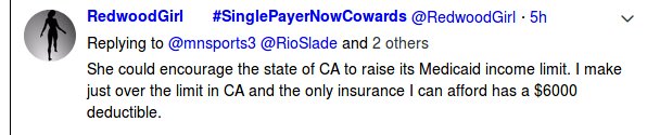 @RedwoodGirl @RioSlade @mnsports3 @mtoni93 @SpeakerPelosi This is the difference between 'access to health coverage' and 'Universal medical care'. Health coverage means they're willing to take money in premiums, but people don't actually get the medical care they need.