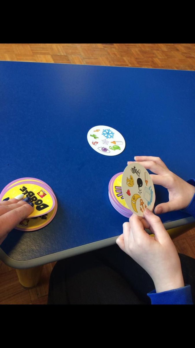 rehabforindep's tweet image. Another great session today working on quick thinking and memory recall #dobble a great tool for this! #OccupationalTherapy #funsession buff.ly/2RLcGti