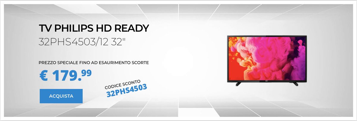 #TV #Philips #32PHS4503/12 #HD Ready in offerta a soli € 179,99! Solo pochi pezzi disponibili!
#elettronica #televisori #wwwprezzodigitaleit #prezzodigitale #offerte #prezzivantaggiosi #elettrodomestici #piccolielettrodomestici #grandielettrodomestici
prezzodigitale.it/prodotto/tv-ph…