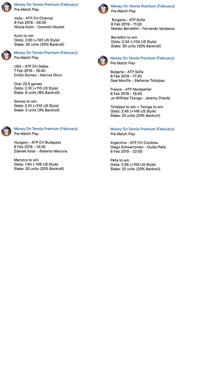 allsports29's tweet photo. Forget the win/loss for a second. How is anyone supposed to stake 139% of bankroll? This being a so called 'premium' and professional service haha. Degenerate chaser who has no clue on bankroll management. Already -39u so far on these plays. @moneyontennis #vip #steptowhat https://t.co/Y6MTwiDmum