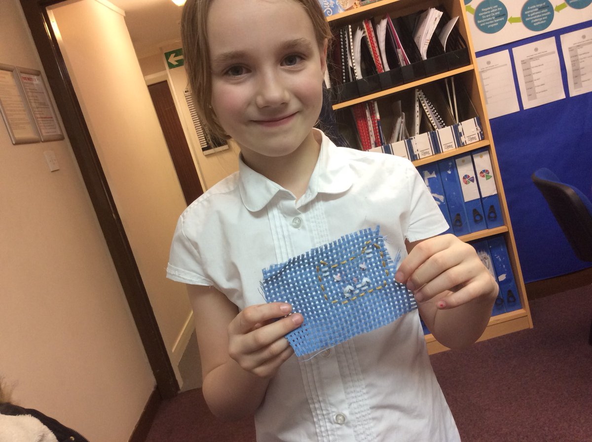 DanestoneP's tweet photo. Great to have children sharing their work from Skills School today. It brightened up my day π #CrossStitch #GamesMaking #SkillsSchool https://t.co/YIauL3gwIu