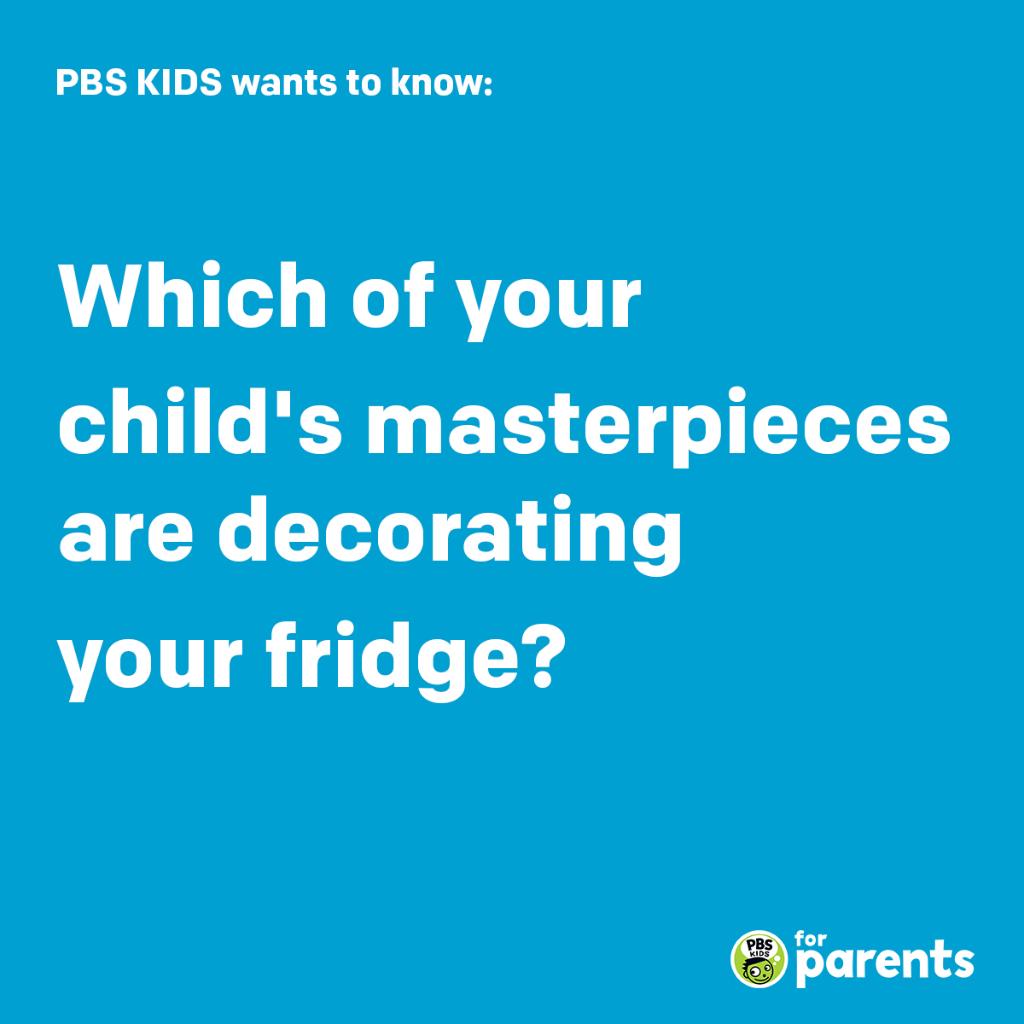 Is your little one a budding Picasso? Sharing your child’s art projects — on the fridge, your desk or even your phone's wallpaper -- gives valuable encouragement and boosts self-esteem! to.pbs.org/2WNOGtC