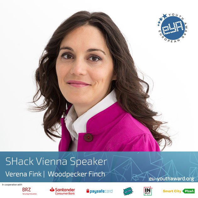 EYAgraz's tweet photo. Verena Fink is the managing director of digital transformation consultancy Woodpecker Finch + Co-Founder of @QuorumAI She is a mastermind of #digitaltransformation and builds bridges from Silicon Valley to Europe. Verena speaks at #SHackVienna the #SocialHackathon - #code4impact https://t.co/iQbh7m4lOe