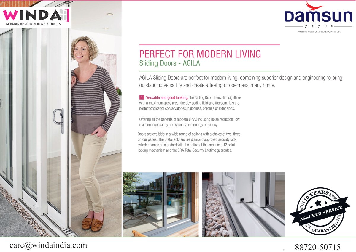 DamsunGroup's tweet photo. AGILA Sliding doors are perfect for modern living, combining superior design. #SwitchToWinda
#EasycareHighdefinitionfinish #Maintenanceisachildplay #WindaRehauWindows #GermanuPVCWindows #10YearAssuredServiceGuranteed #TestedAndCertifiedSystems #TermiteFree #damsun
Call–8872050715 https://t.co/ewwl6bpCp2