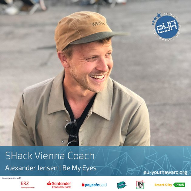 EYAgraz's tweet photo. EYA Winner @HauerslevJensen of @BeMyEyes will be an online coach for participants of #SHackVienna - the #SocialHackathon - #code4impact #EYA
more than 15 coaches, participants from all Europe, and #innovation at the @brz_gmbh https://t.co/uTreghPK8d https://t.co/Peobehuvph