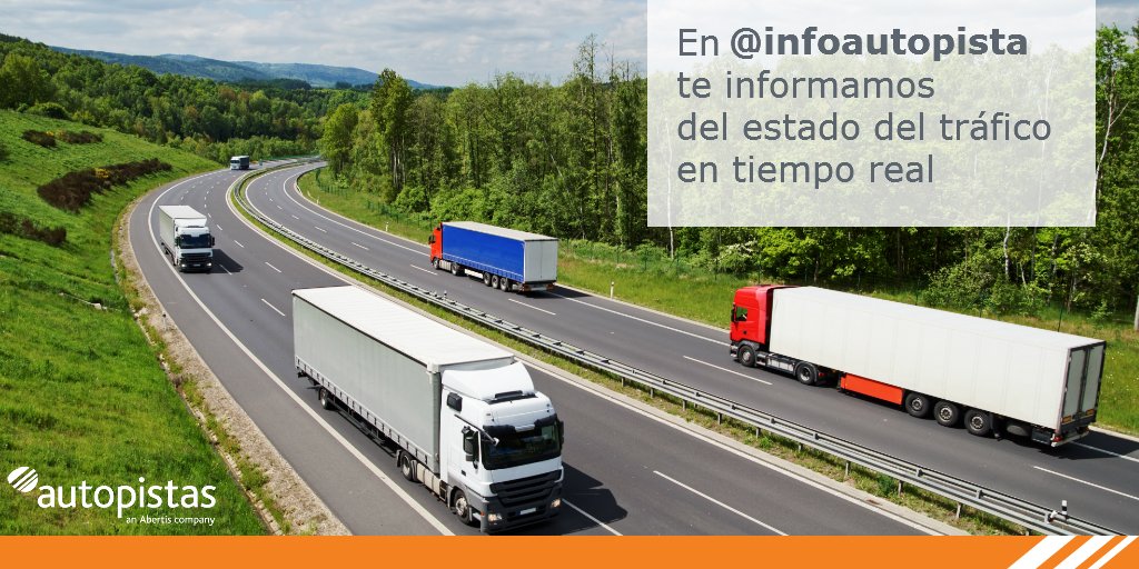autopistaclient's tweet photo. En @infoautopista te ofrecemos toda la información del tráfico en tiempo real https://t.co/xPvTUAAQg3